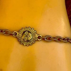 Sun face Peruvian charm bracelet